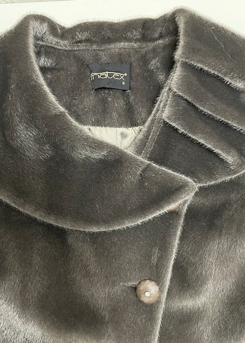 Kahverengi Kadın Kürklü Midi Kaban - Görsel 3