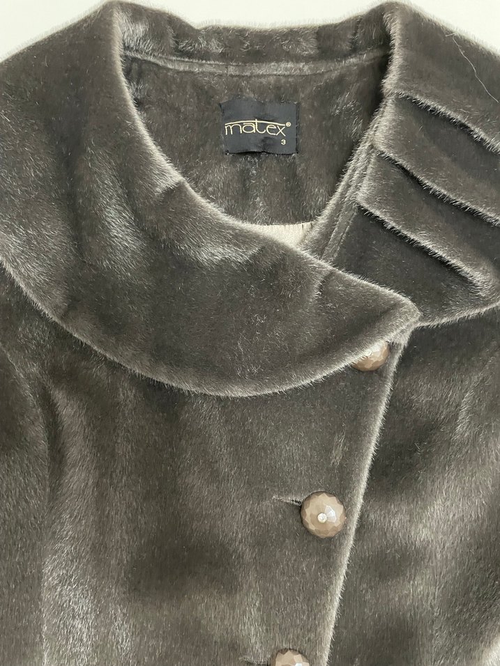 Kahverengi Kadın Kürklü Midi Kaban - Görsel 2