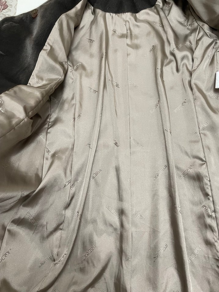 Kahverengi Kadın Kürklü Midi Kaban - Görsel 4