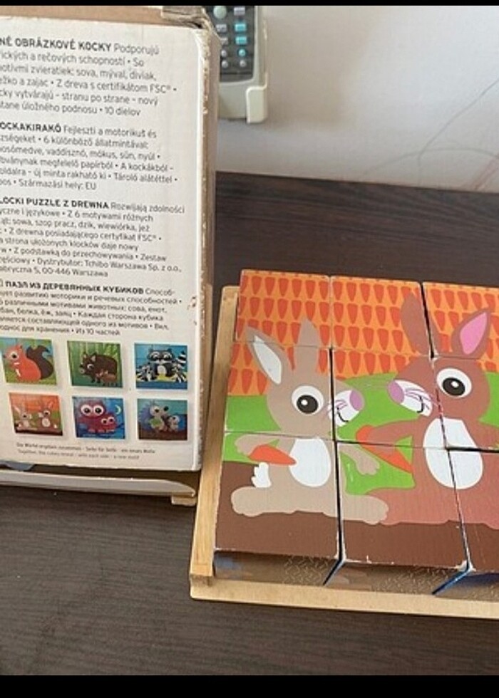 Ahşap eğitici küp puzzle - Görsel 3