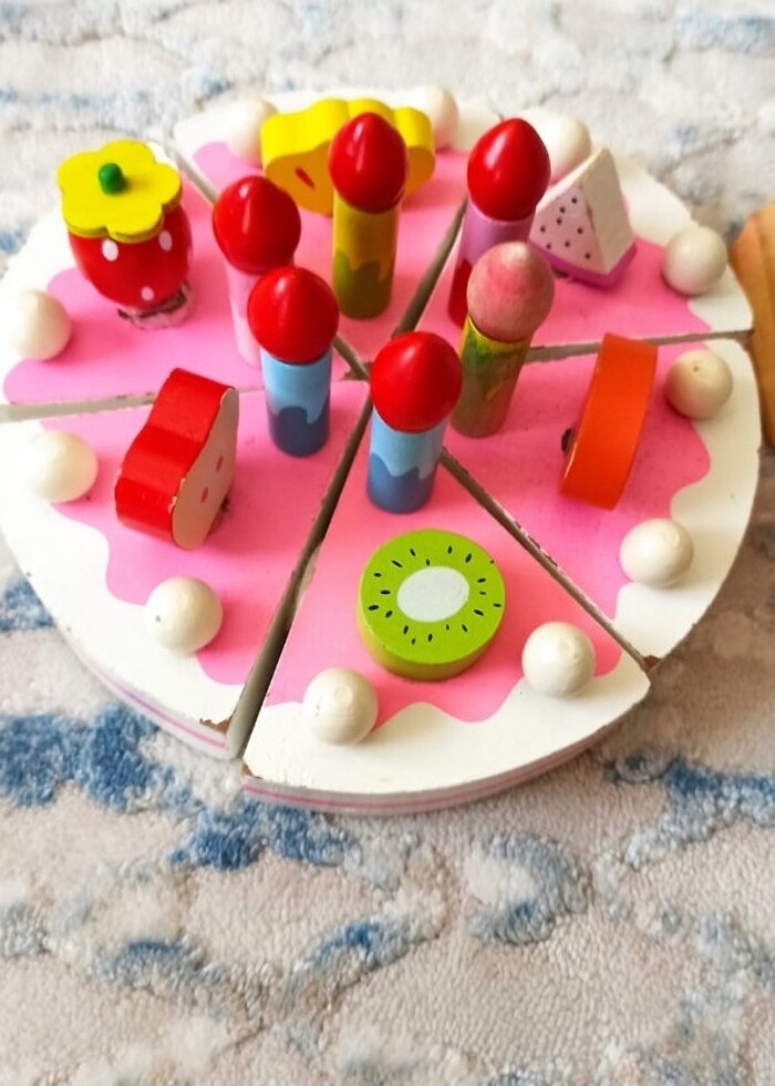 Ahşap dilimli doğumgünü pastası  - Görsel 3