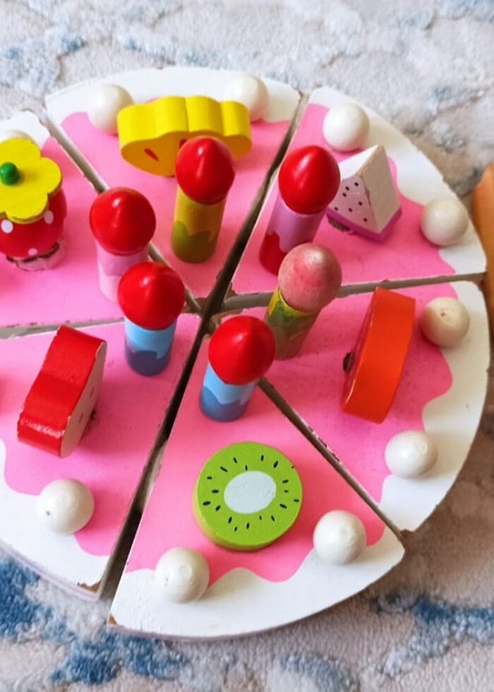 Ahşap dilimli doğumgünü pastası  - Görsel 4