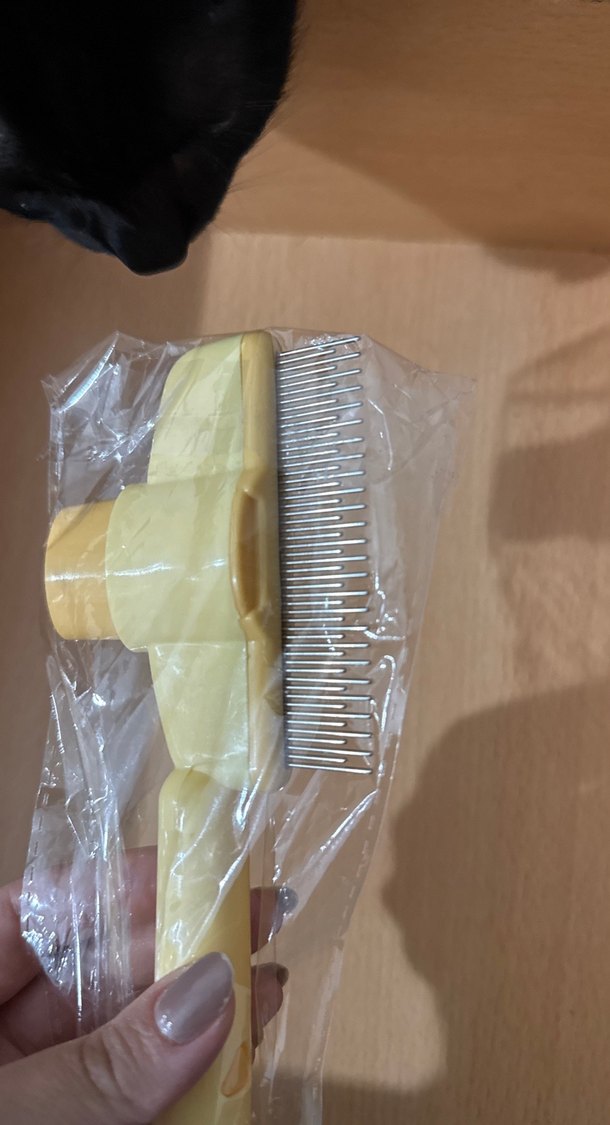 Bej Pastel Kedi Tüy Tarağı - Görsel 3