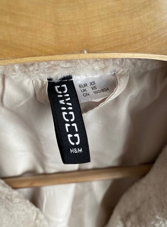 Bej Midi Boy Peluş Kadın Kaban - Görsel 3