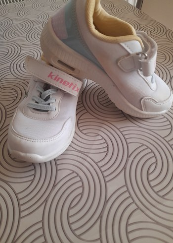 Kız Çocuk Beyaz Spor Ayakkabı Velcro - Görsel 4