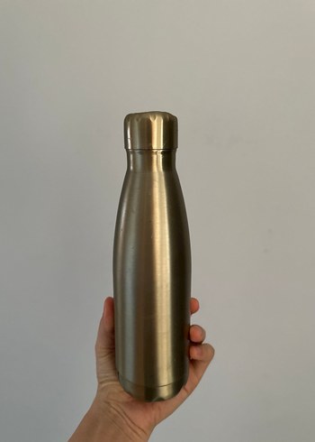 Parlak Altın Renkli Çelik termos - Görsel 2