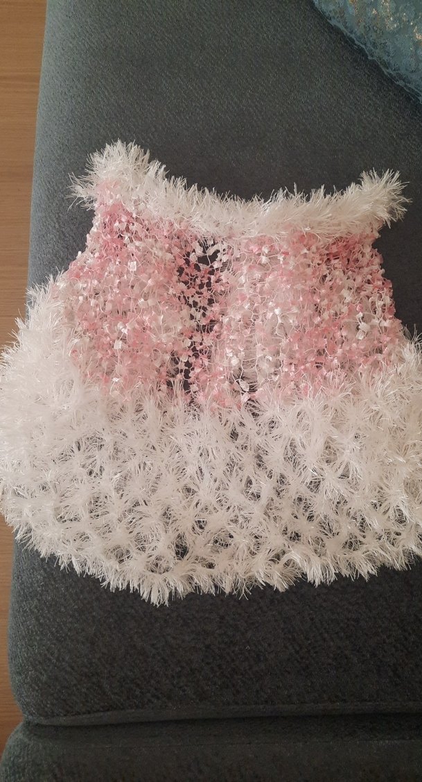 Nakışlı Beyaz Kız Çocuk Ponçosu - Görsel 2