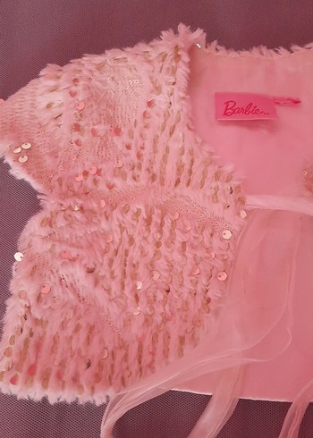 Kız Çocuk Pembe Nakışlı Örgü Bolero - Görsel 3