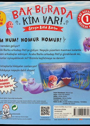 Beden Bak Burada Kim Var? Gezgin Balık Barbu Pop-Up Kitap
