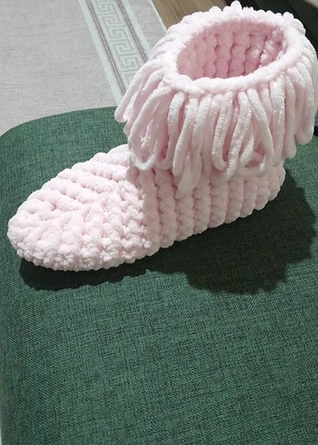 Diğer Pembe Örgü panduflu