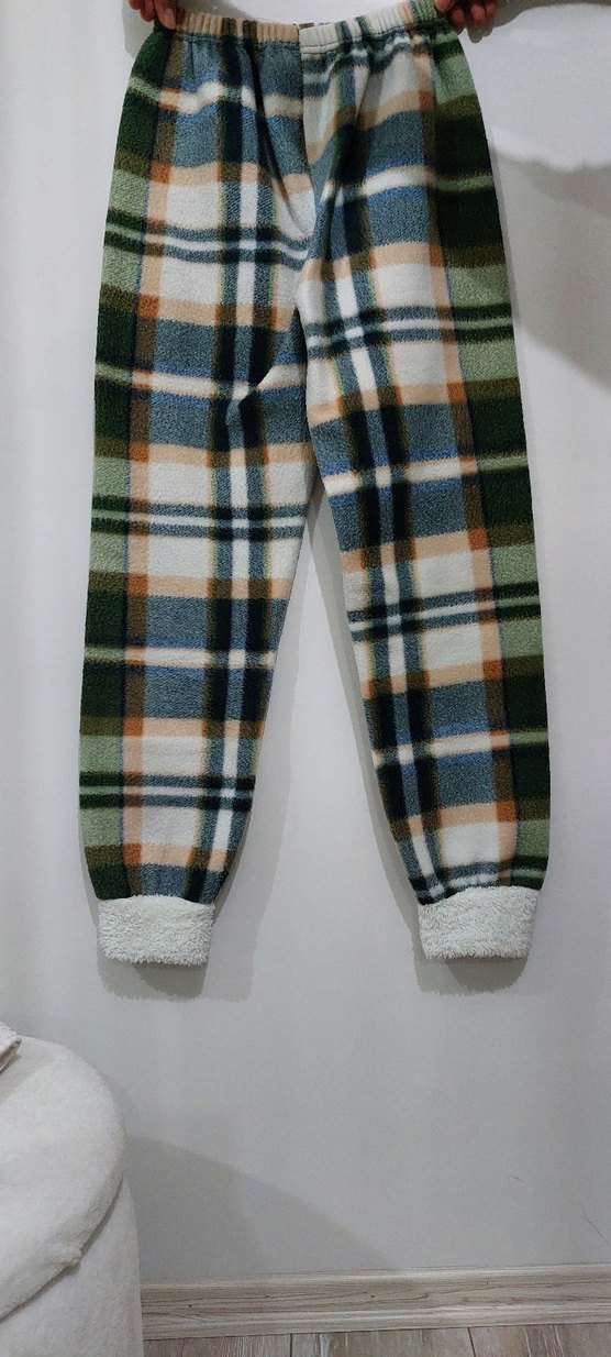 Kadın polar yünlü kışlık pijama altı - Görsel 3