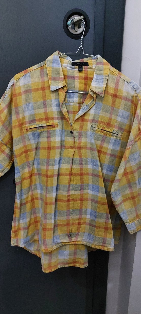 mavi marka kadın  Sarı Düğmeli Salaş Gömlek - Görsel 2