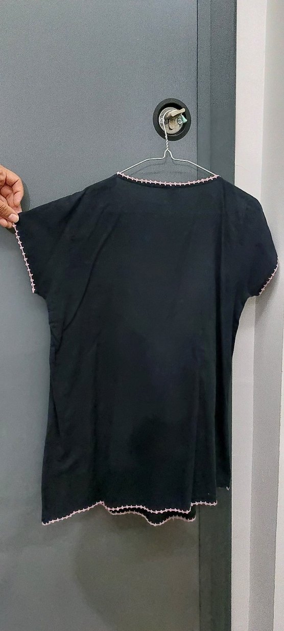 işlemeli kadı  siyah kısakollu bohem - Görsel 3