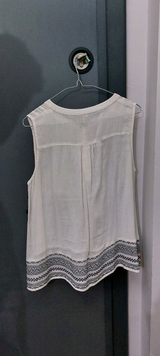 mavi marka Nakışlı Bohem Pamuklu Kolsuz Bluz kadı - Görsel 2