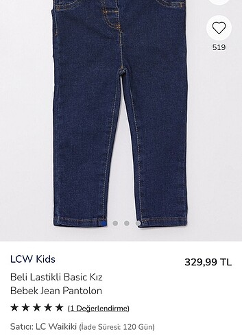 4 Yaş Beden Lcwaikiki kız pantolonu 3 4 yaş