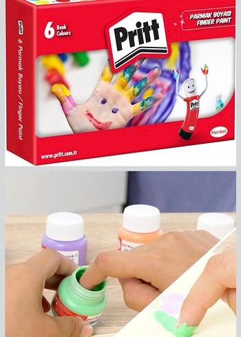 Pritt 6 Renk Parmak Boyası Seti