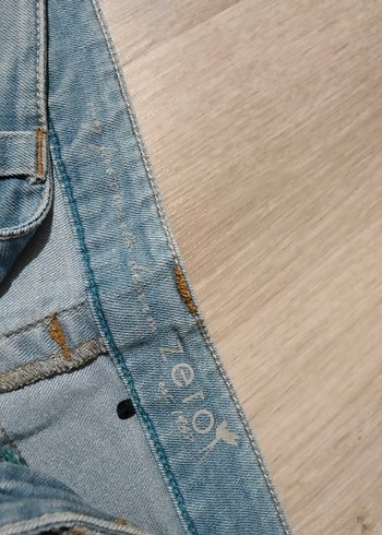 m Beden Kadın Gri Mavi Mini Denim Şort