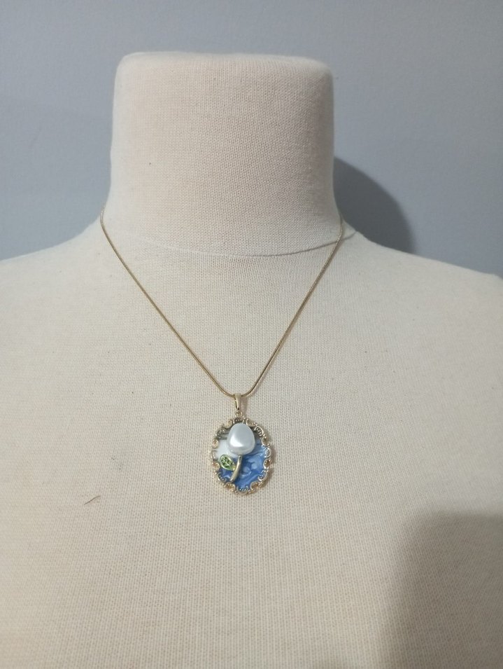 Boncuk Detaylı Mini Altın Kolye - Görsel 2