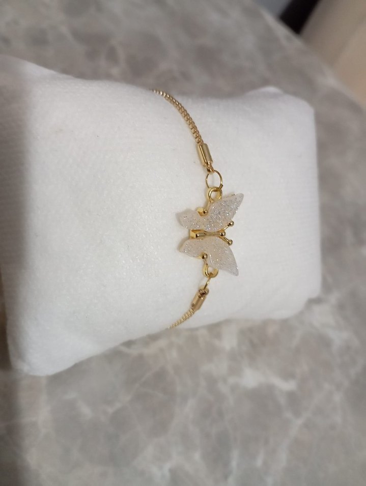 Altın Renkli Boncuklu Kadın Bileklik - Görsel 2