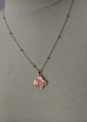 Pembe Zincir Detaylı Midi Kadın Kolye - Görsel 2