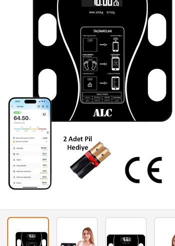 ALC Dijital Akıllı Baskül Siyah - Görsel 2