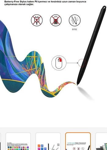 Siyah XP-Pen Tablet çizim tableti - Görsel 8