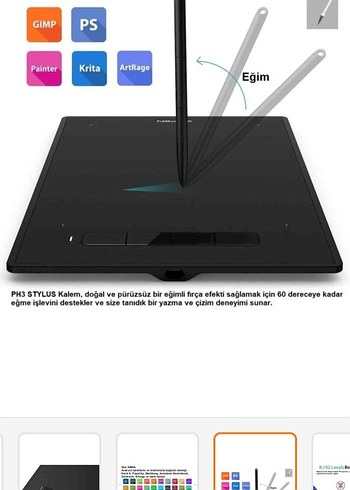 Siyah XP-Pen Tablet çizim tableti - Görsel 3