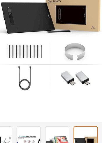 Siyah XP-Pen Tablet çizim tableti - Görsel 4