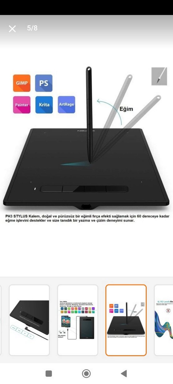 Siyah XP-Pen Tablet çizim tableti - Görsel 3