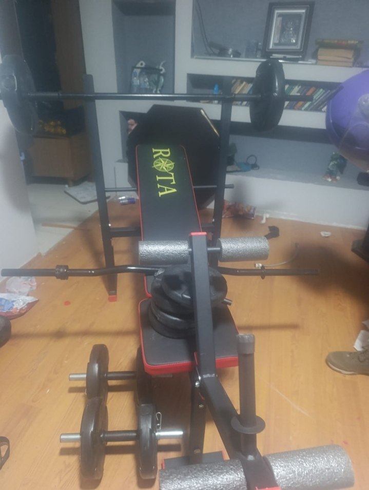 Siyah Baskılı Egzersiz aleti - Görsel 5