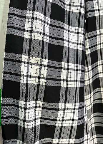 Gri Ekose Desenli Kadın Kumaş Pantolon - Görsel 3