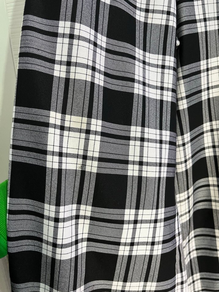 Gri Ekose Desenli Kadın Kumaş Pantolon - Görsel 3