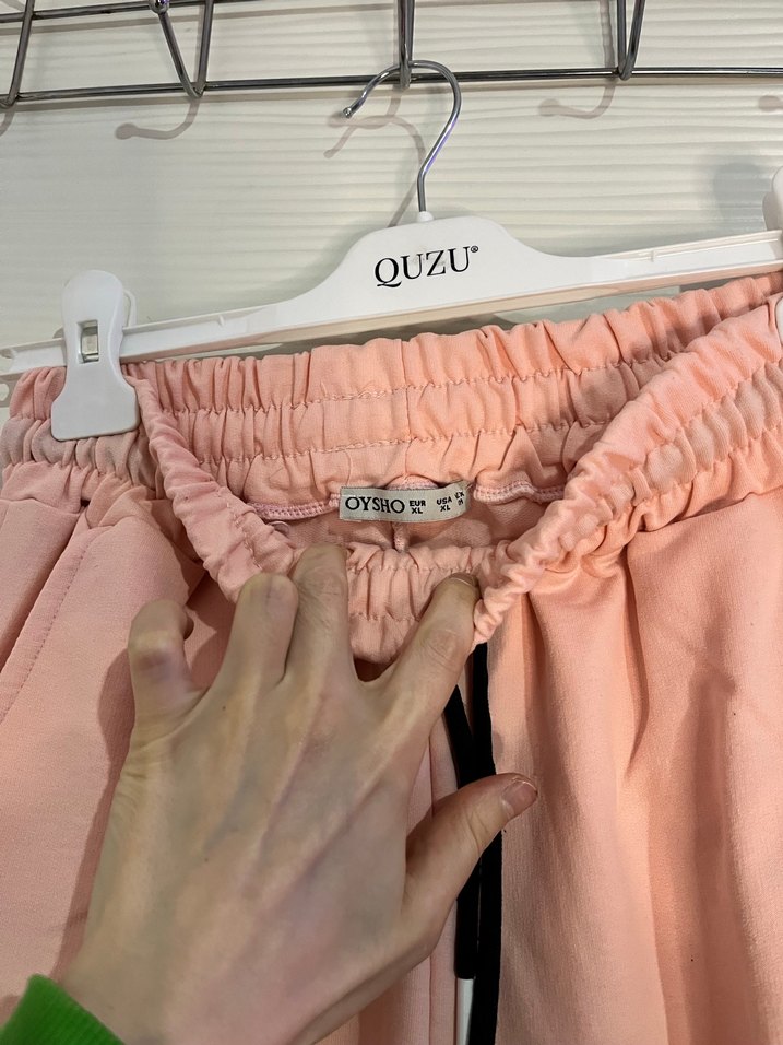 Kadın Pembe Rahat Kesim Sweatpant eşofman - Görsel 4