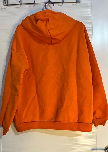 Turuncu Zincir Detaylı Biker Sweatshirt - Görsel 5