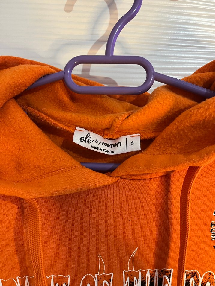 Turuncu Zincir Detaylı Biker Sweatshirt - Görsel 4