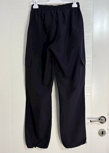 Siyah Kemerli Salaş Kadın Kumaş Pantolon - Görsel 3