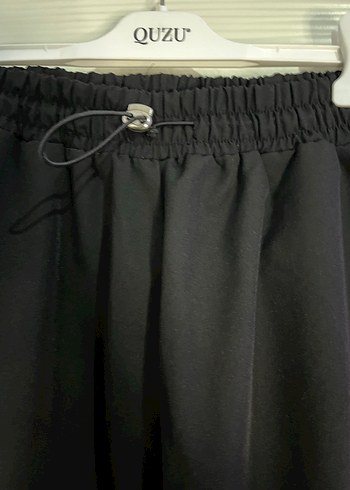 Siyah Kemerli Salaş Kadın Kumaş Pantolon - Görsel 6