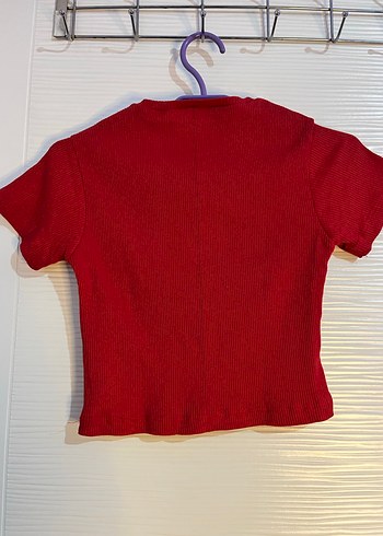 Kırmızı Kadın Uzun Triko etek crop takım - Görsel 3