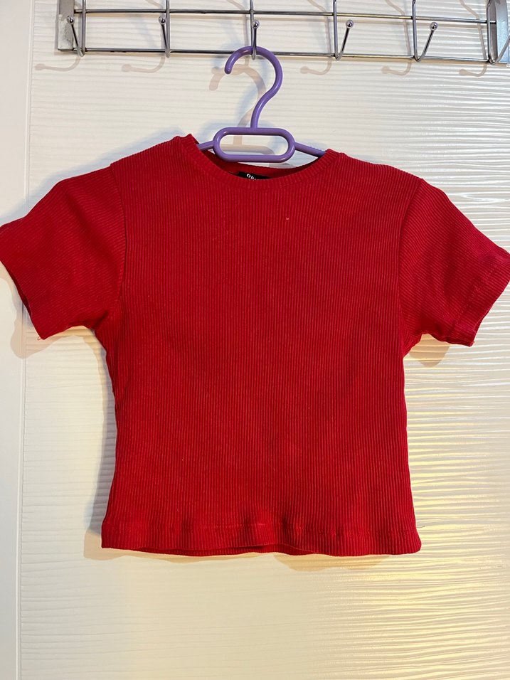 Kırmızı Kadın Uzun Triko etek crop takım - Görsel 2