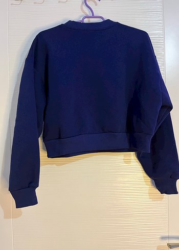 Nakışlı Mavi Kadın Sweatshirt - Görsel 4