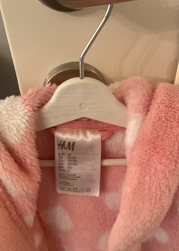 Kız Çocuk Pembe Kalp Desenli Bornoz - Görsel 2