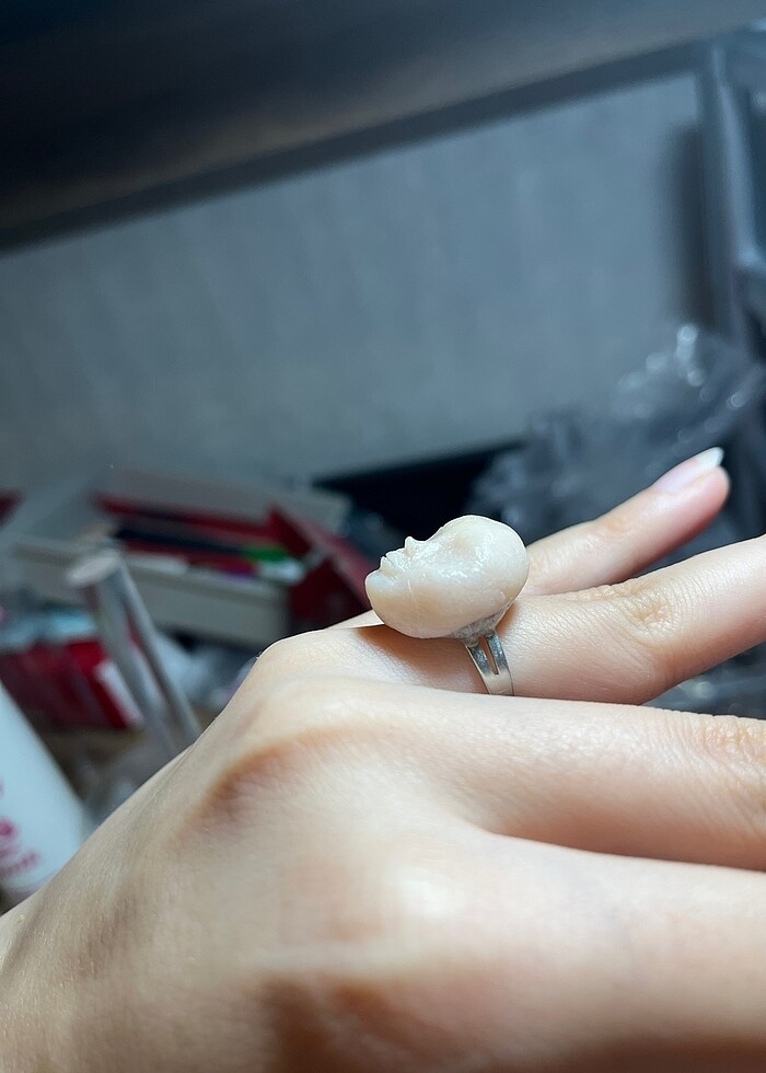 Yüz modeli yüzük (el yapımı) - Görsel 2