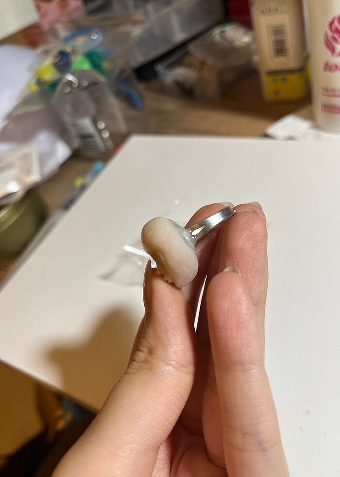 Yüz modeli yüzük (el yapımı) - Görsel 4