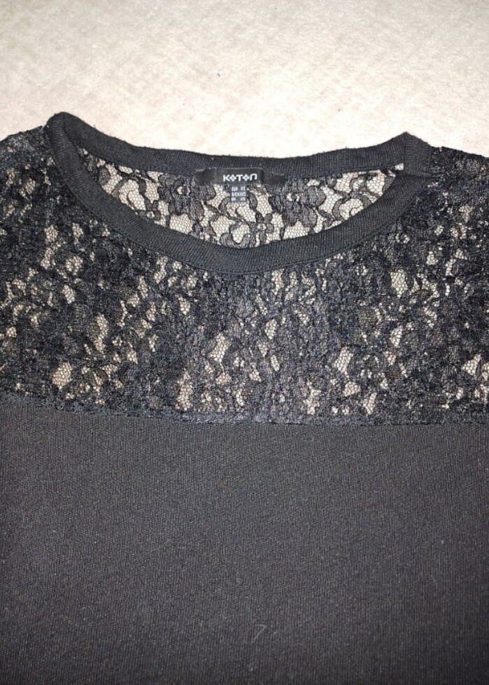 Tul dantel detayli kazak - Görsel 2