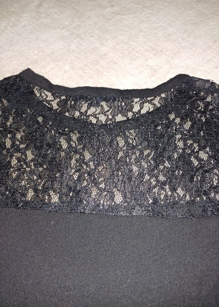 Tul dantel detayli kazak - Görsel 4