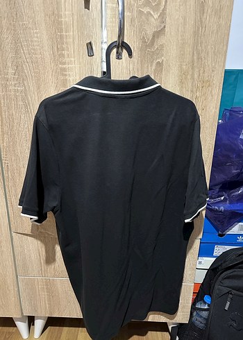 Reebok Siyah Erkek Polo Yaka Rahat Kesim Tişört - Görsel 2