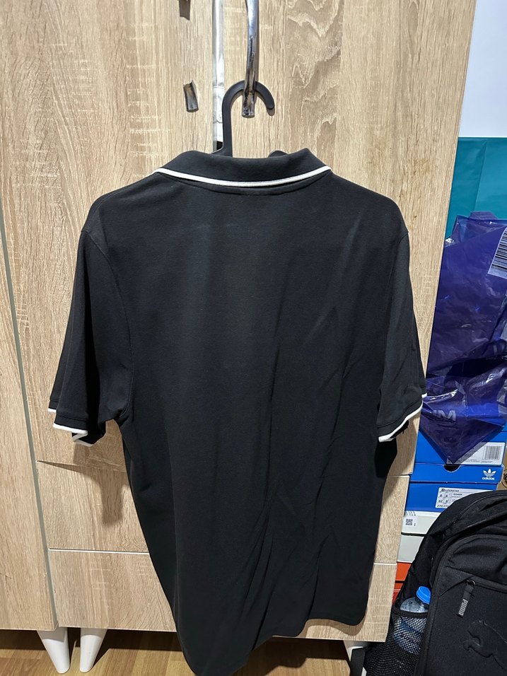 Reebok Siyah Erkek Polo Yaka Rahat Kesim Tişört - Görsel 2