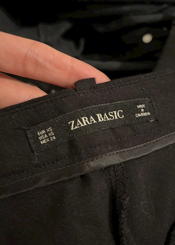 Zara Siyah Slim Fit Midi Boyfriend Pantolon - Görsel 5