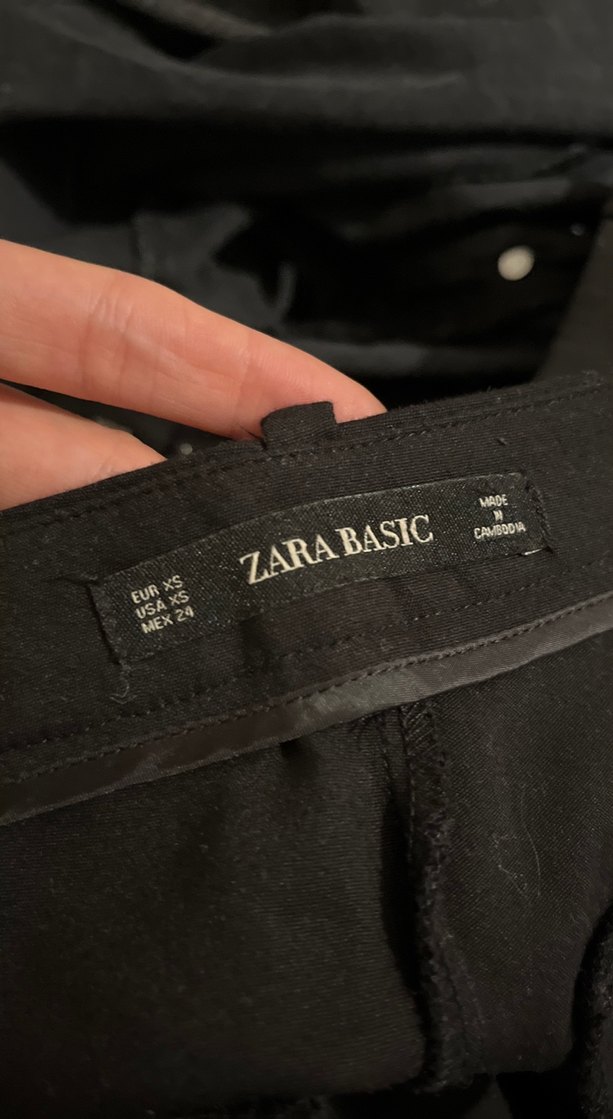 Zara  Siyah Slim Fit Midi Boyfriend Pantolon - Görsel 5