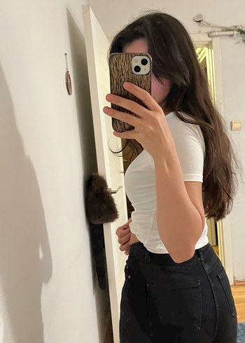 Trendyolmilla Düğmeli Siyah Dar Kesim Kadın Jean - Görsel 3